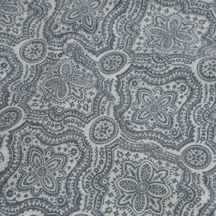 Grey Floral Paisley Print Slim Fit Full Sleeve Shirt (GP161)