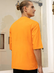 Sheru Orange Oversized Tee by Gavin Paris