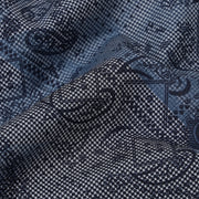 Blue with Paisley and Geometric Pattern Full Sleeve Shirt (GP055)