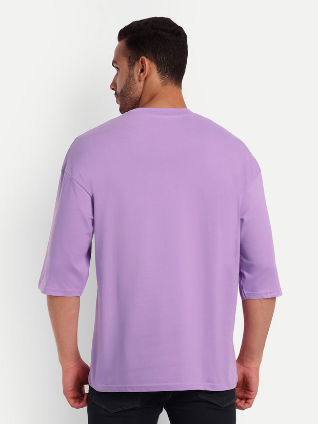 Essentials Lavender Drop-shoulder Oversized T-shirt