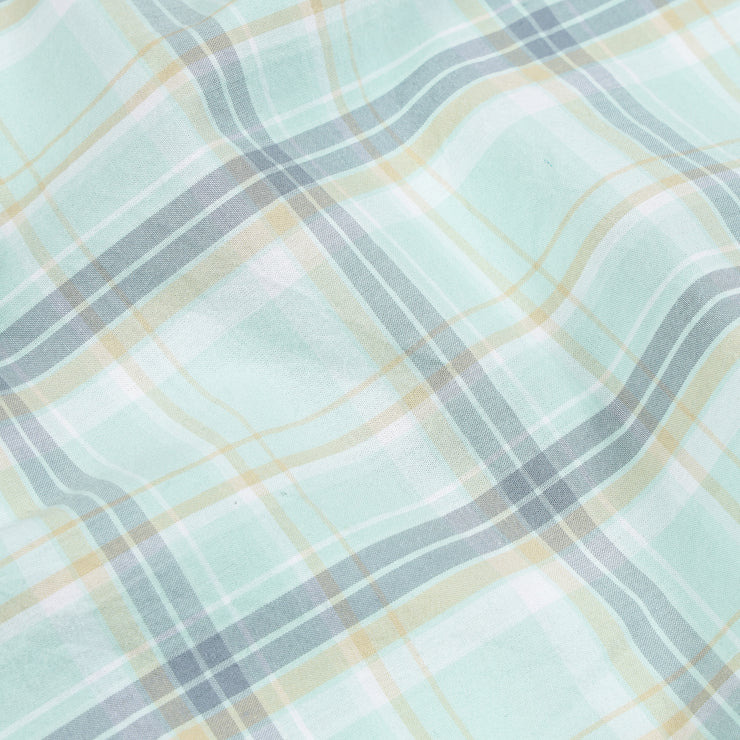 Mint Green and Grey Plaid Slim Fit Full Sleeve Shirt (GP166)