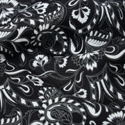 Black with White Floral Pattern Full Sleeve Shirt (GP023)