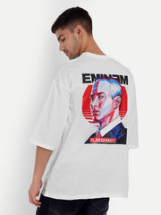 Eminem White Oversized Tee by Gavin Paris