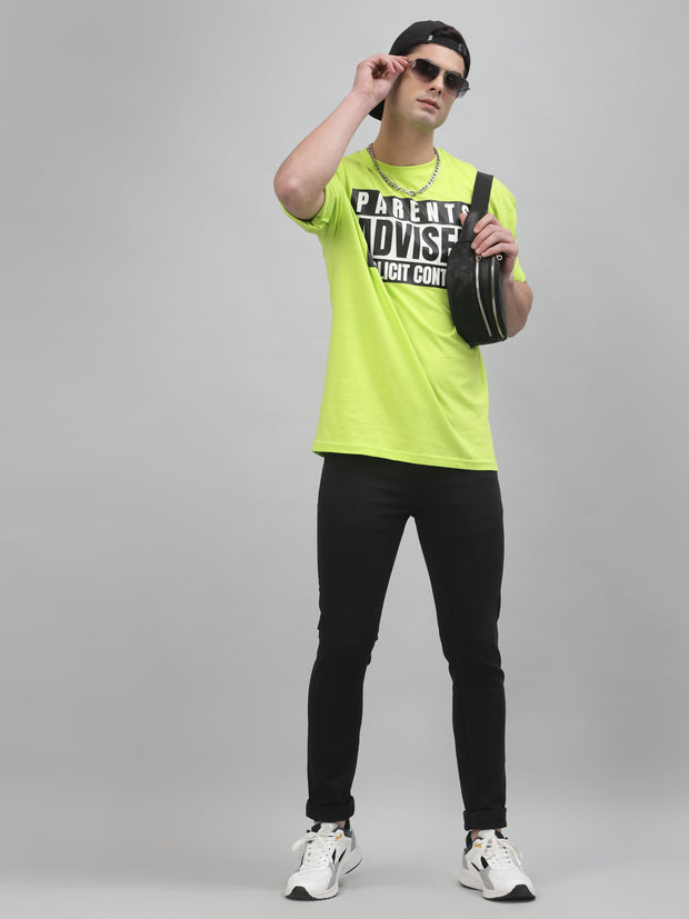 Parent Advice Neon Green Oversized Unisex T-shirt By Gavin Paris