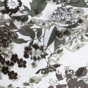 White with Green and Brown Floral Pattern Full Sleeve Shirt (GP051)