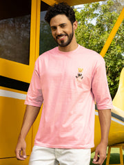 Rocket Pink Oversized Drop shoulder Tee by Gavin Paris