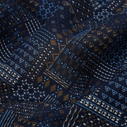 Navy Blue with Geometric Pattern Full Sleeve Shirt (GP104)