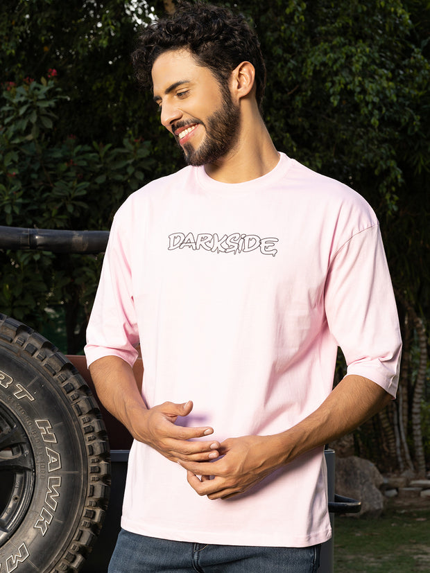 Darkside Pink Oversized Drop shoulder Tee by Gavin Paris