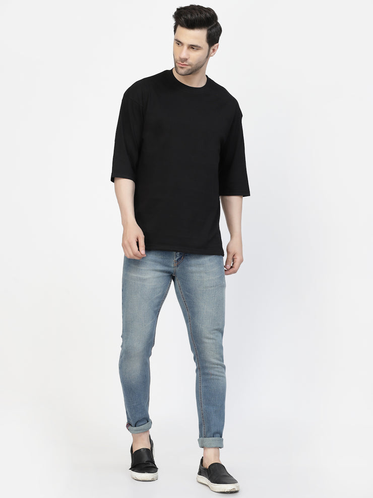 Black Plain Oversized Unisex Tee By Gavin Paris