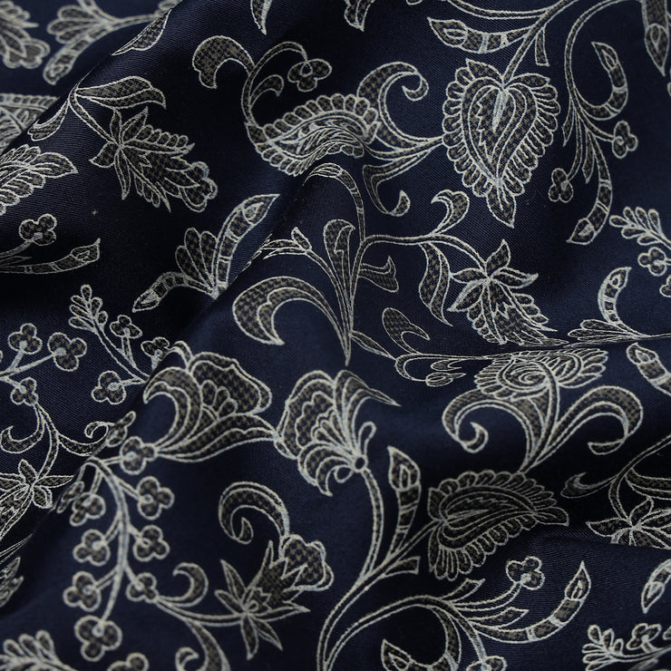 Navy Paisley Full-Sleeve Shirt (GP088)