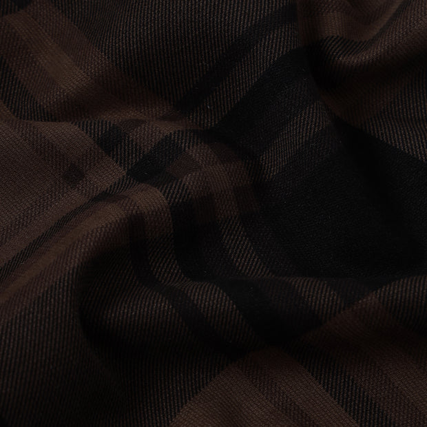Brown and Black Checkered Pattern Slim Fit Full Sleeve Shirt (GP004)