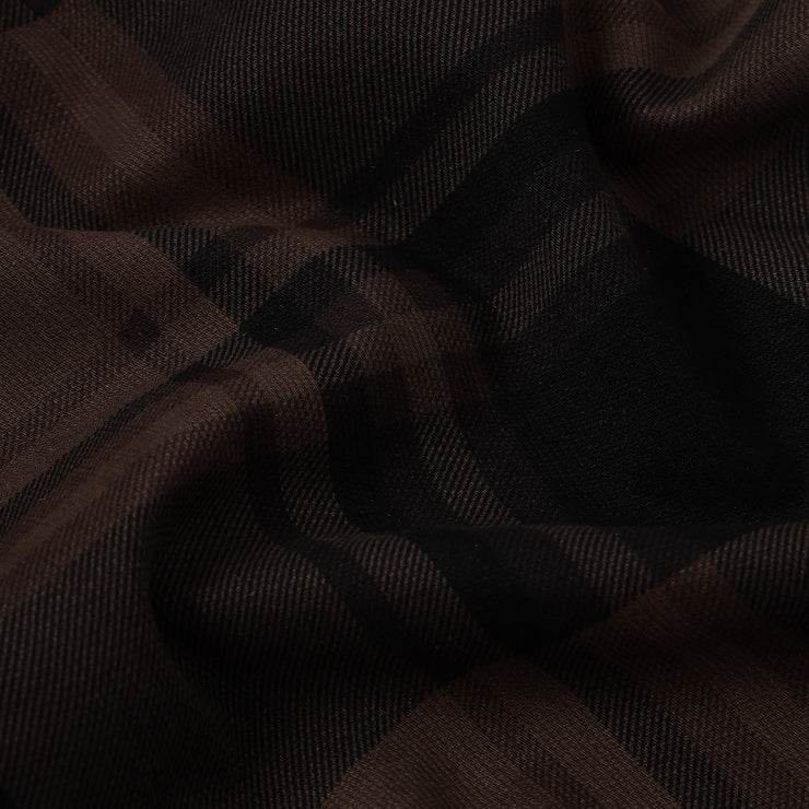 Brown and Black Checkered Pattern Slim Fit Full Sleeve Shirt (GP004)