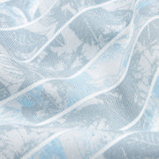 Light Blue and White Striped Floral Pattern Slim Fit  Full Sleeve Shirt (GP136)