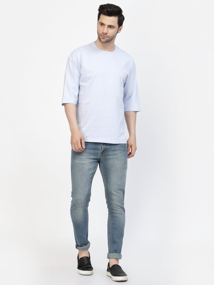 Sky Blue Plain Oversized Tee by Gavin Paris