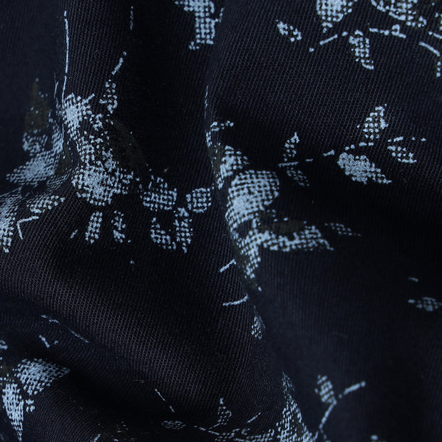 Black Floral Slim Fit Full-Sleeve Shirt (GP096)