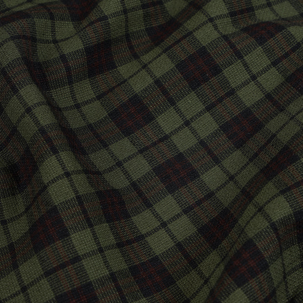 Green and Black Plaid Pattern Slim Fit Full Sleeve Shirt (GP157)