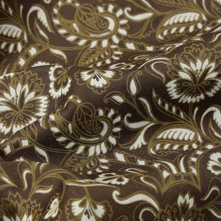 Brown with Floral Pattern Full Sleeve Shirt (GP025)
