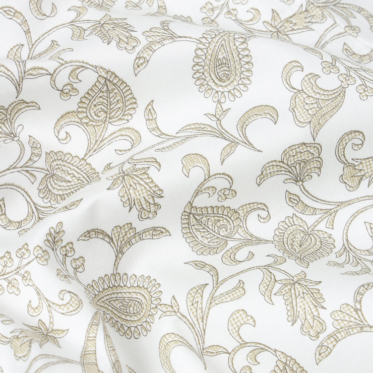 White Paisley Slim Fit Full-Sleeve Shirt (GP087)