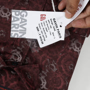 Burgundy Floral Slim Fit Full Sleeve Shirt (GP190)