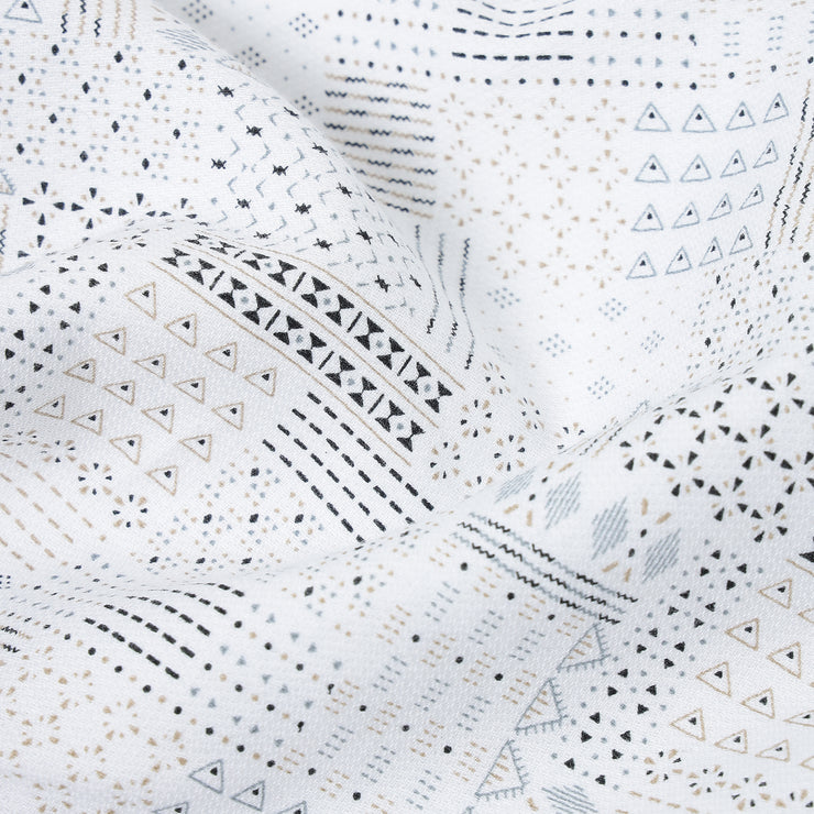 White with Abstract Line Pattern Full Sleeve Shirt (GP105)
