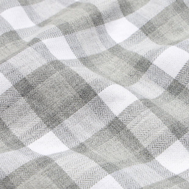 Grey and White Checkered Pattern Slim Fit Full Sleeve Shirt (GP133)