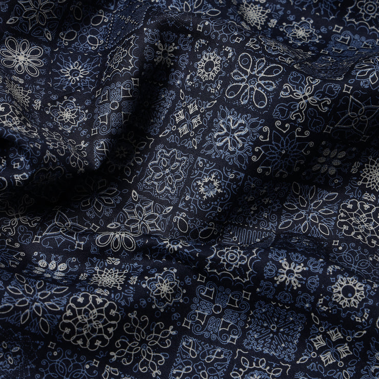 Blue Geometric Pattern Full Sleeve Shirt (GP013)