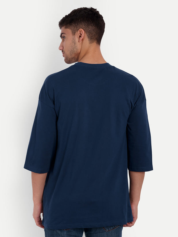 Demon Slayer Dark Blue Oversize Drop shoulder Tee by Gavin Paris