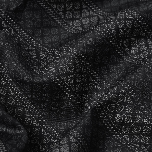 Black Patterned Slim Fit Full Sleeve Shirt (GP028)