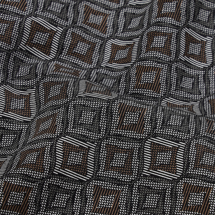 Black and Brown Geometric Pattern Full Sleeve Shirt (GP135)