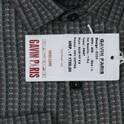 Geometric Stripe Slim Fit Full Sleeve Shirt - Charcoal Grey (GP209)