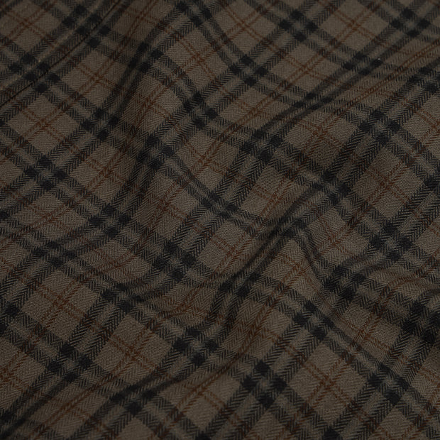 Brown and Black Plain Slim Fit Full Sleeve Shirt With Pocket (GP165)