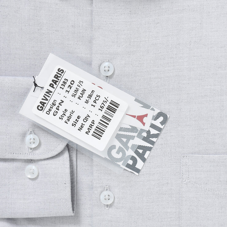 Light Grey Slim Fit Full-Sleeve With Pocket (GP235)