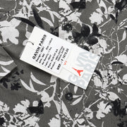 Half Sleeve Slim Fit Shirt- Grey with Black and White Floral Pattern (GP043)