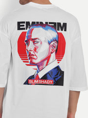 Eminem White Oversized Tee by Gavin Paris