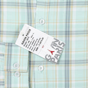 Mint Green and Grey Plaid Slim Fit Full Sleeve Shirt (GP166)