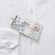 WHITE GIZA COTTON FULL SLEEVE SHIRT (GP069)