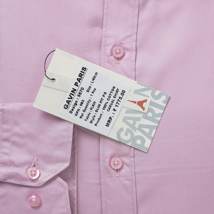 Pink Premium Solid Full Sleeve Shirt (GP063)