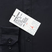 Midnight Black Solid Full-Sleeve Shirt (GP070)