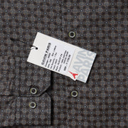 Brown Circle Pattern Slim Fit Full Sleeve Shirt (GP030)