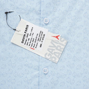 Light Blue with Leaf Pattern Full Sleeve Shirt (GP109)