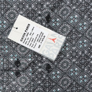 Black and Blue Geometric Full-Sleeve Shirt (GP101)