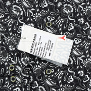 Black with White Floral Pattern Full Sleeve Shirt (GP023)