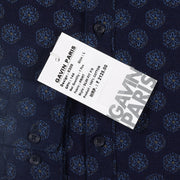 Full Sleeve Slim Fit Shirt - Navy Blue Medallion Print (GP144)