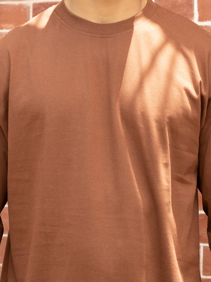 Happy Angel Brown Oversized T-shirt