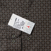 Brown Circle Pattern Full Sleeve Shirt (GP031)