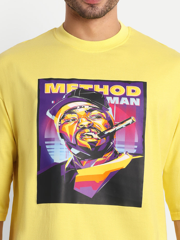 Method Yellow Oversize Drop shoulder Tee by Gavin Paris