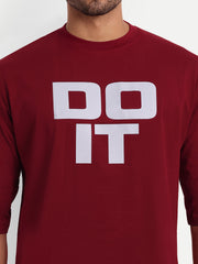 Do It Red Oversized Tee by Gavin Paris