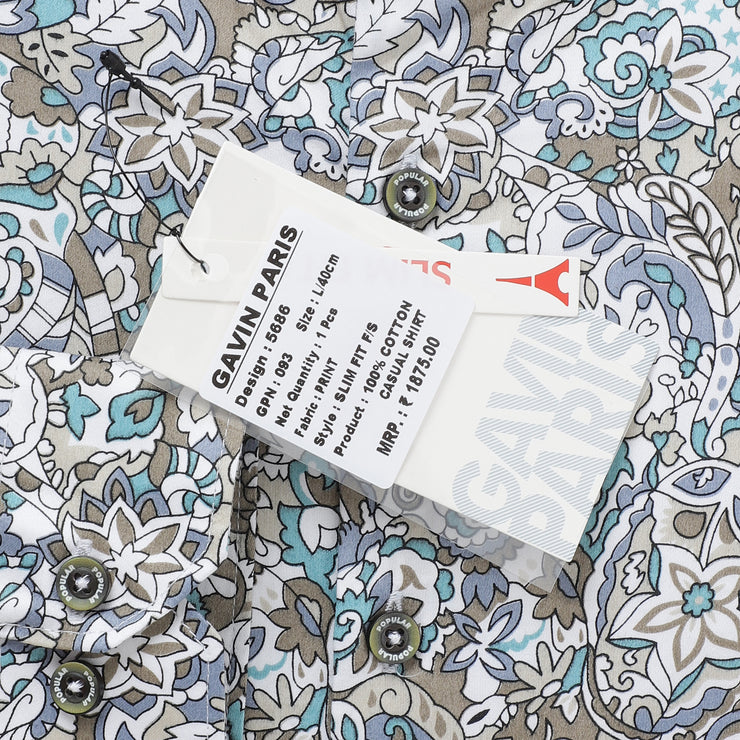 Multicolor Paisley Full-Sleeve Shirt (GP093)