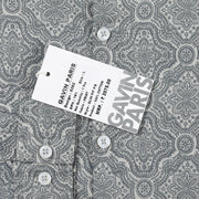 Grey Floral Paisley Print Slim Fit Full Sleeve Shirt (GP161)
