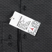 Black and Gray Scallop Pattern Slim Fit Full Sleeve Shirt (GP156)